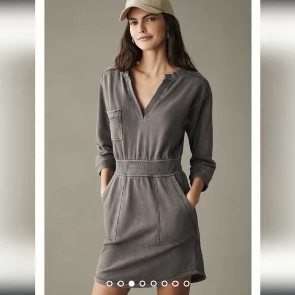 Anthropologie Dresses & Skirts - Daily Practice by Anthropologie Gray Mini Dress Size M Pockets Casual Athleisure